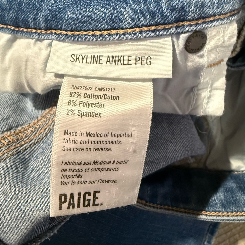 Pristine Paige Skyline Ankle Peg Jeans Skinny Size 26 - Picture 7 of 8
